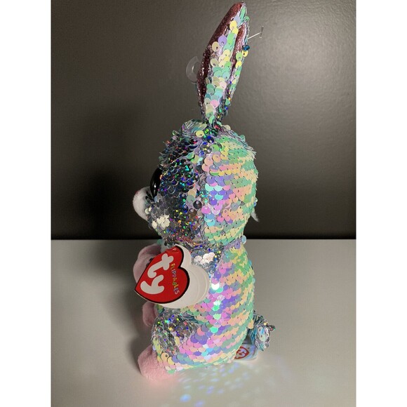 Ty Beanie Boos Flippables • Raindrop • Bunny Rabbit • 9" NEW Plush with Sequins - Picture 4 of 6